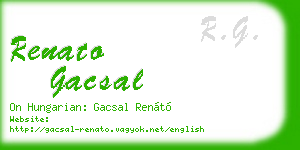 renato gacsal business card