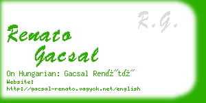 renato gacsal business card